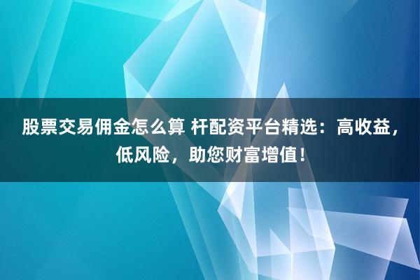 股票交易佣金怎么算 杆配资平台精选：高收益，低风险，助您财富增值！