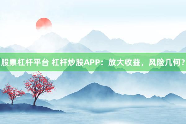 股票杠杆平台 杠杆炒股APP：放大收益，风险几何？