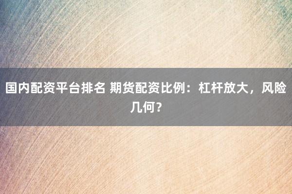 国内配资平台排名 期货配资比例：杠杆放大，风险几何？