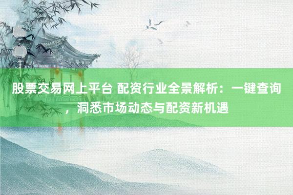 股票交易网上平台 配资行业全景解析：一键查询，洞悉市场动态与配资新机遇