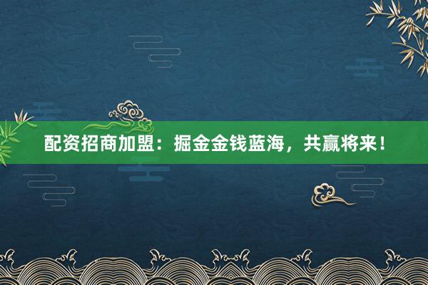 配资招商加盟:掘金金钱蓝海,共赢将来!