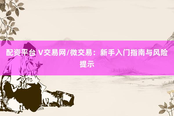 配资平台 V交易网/微交易：新手入门指南与风险提示